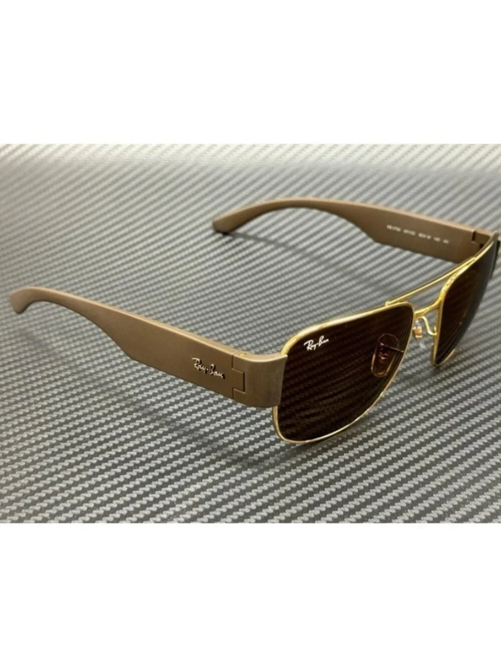 New Ray-Ban Men Arista Gold Sunglasses 59-18-140